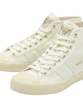 Gola Cream/White High-Top Lace-Up Women's Sneakers